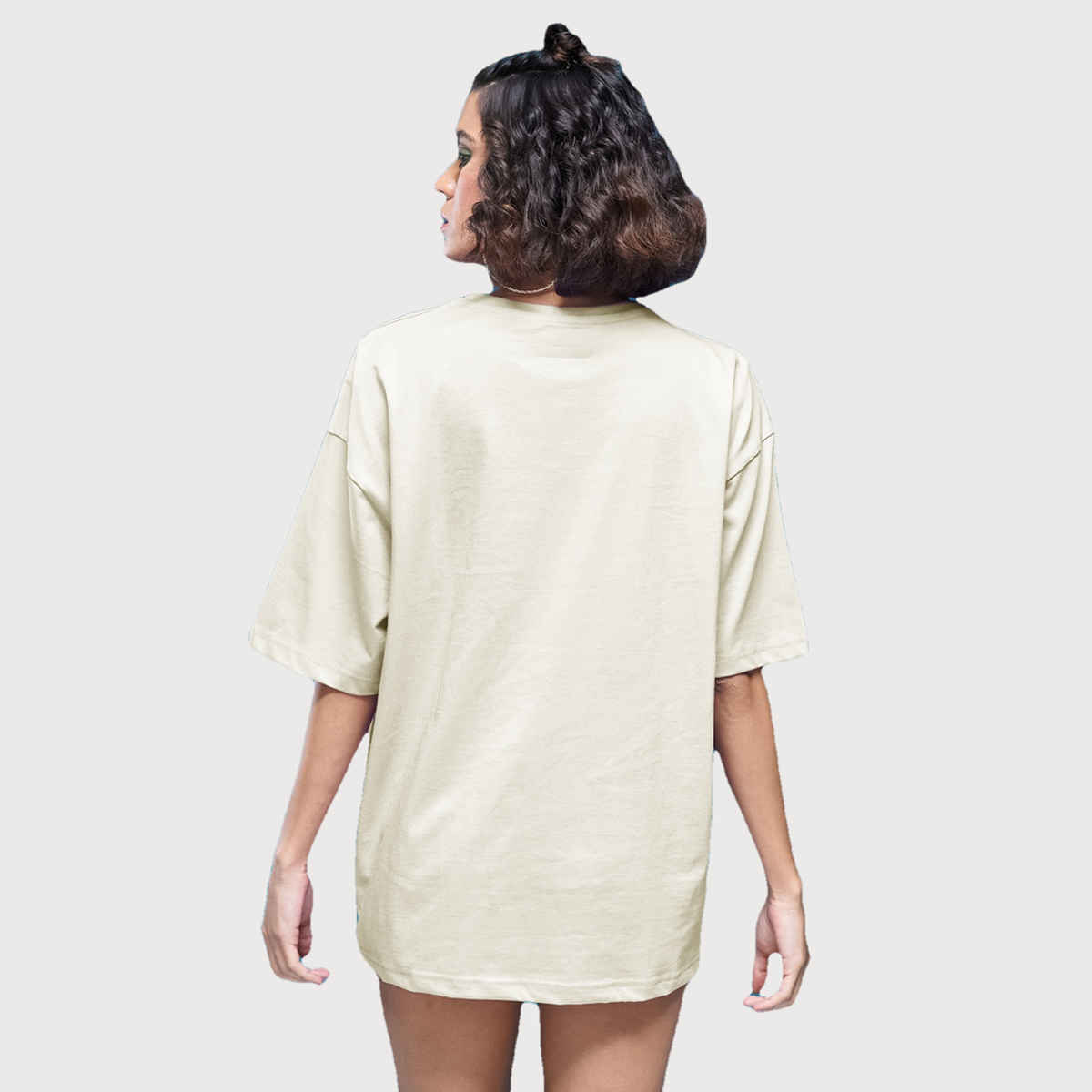 Smartees Women's Oversize Printed T-shirt | WW - 2031 | Skin - M