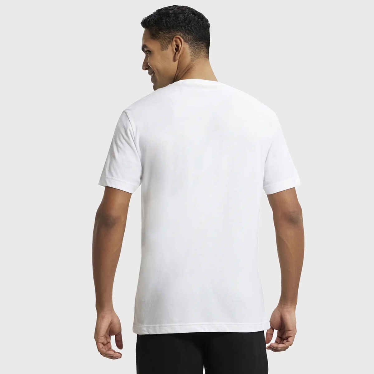Jockey Men Cotton Rich Round Neck Half Sleeve T-shirt | White - XL