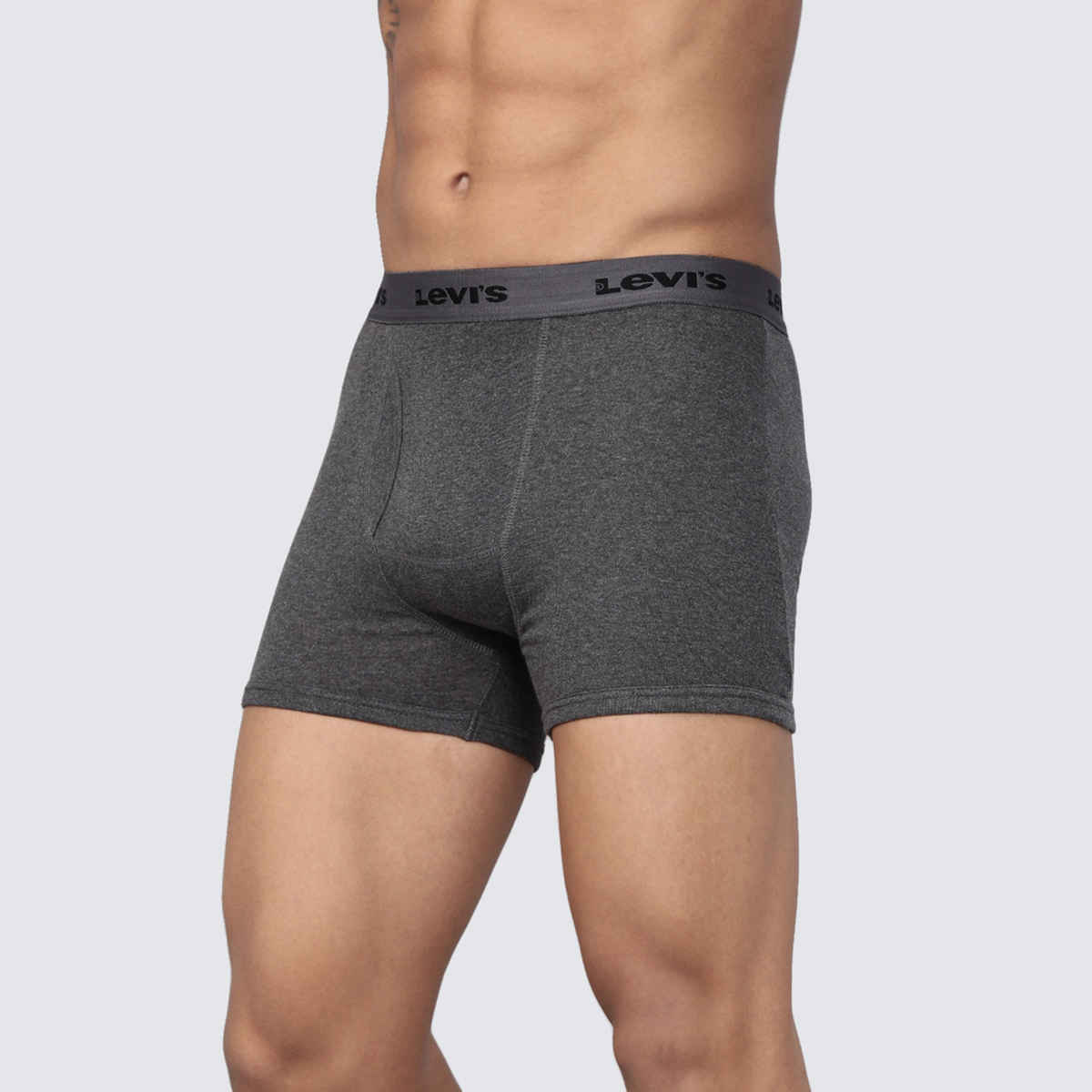 Levi's 001 Men's Classic Boxer Brief | Contoured Double Pouch | D. Grey Mel | M