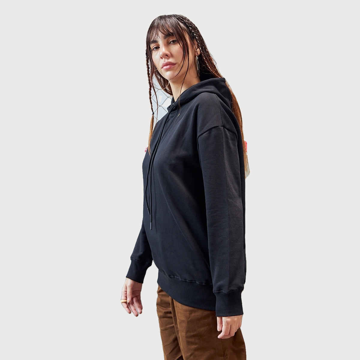 Bewakoof Women's Plus Size Hoodies | Black - 3XL