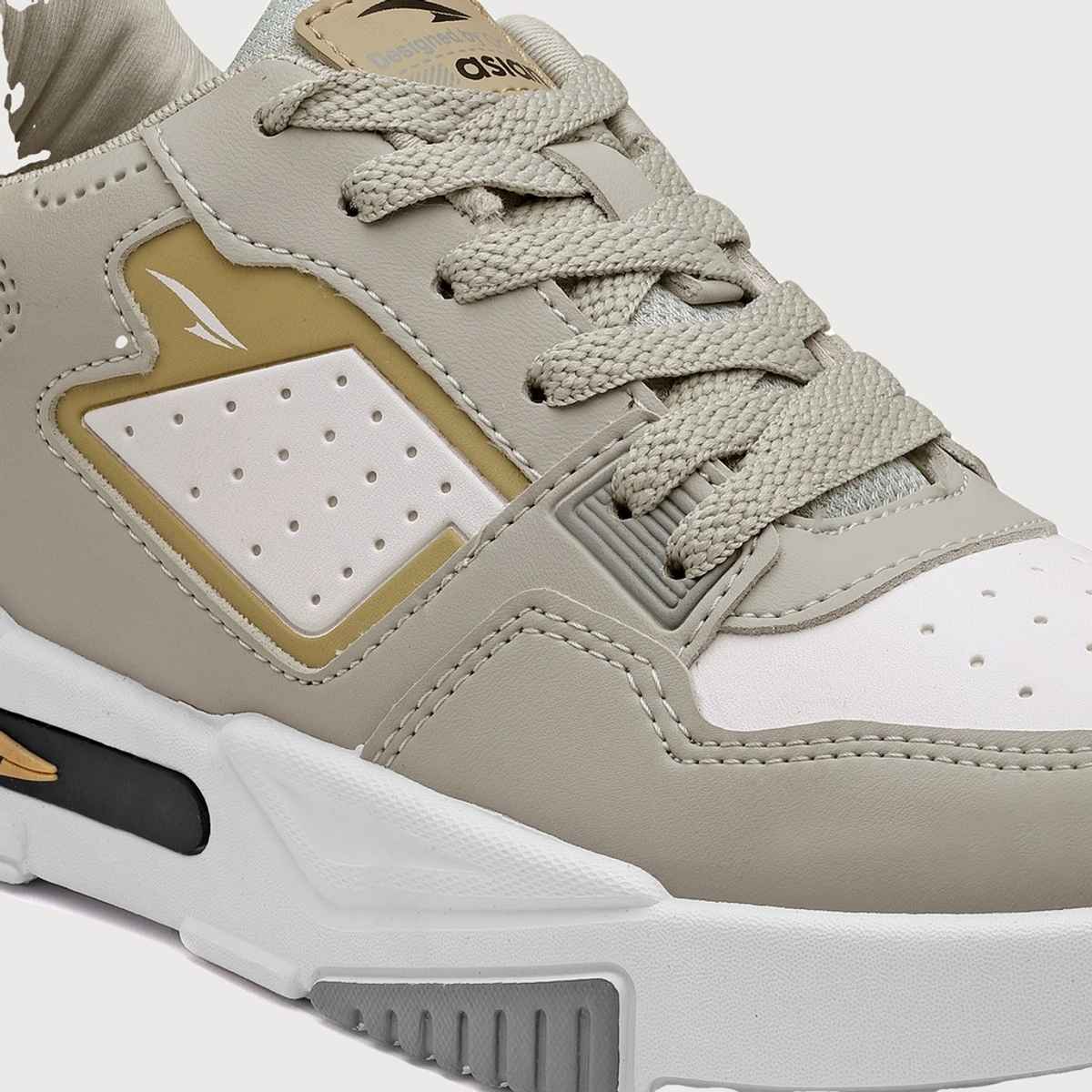 Asian Men s Mexico-02 Grey White Sneakers | UK-9