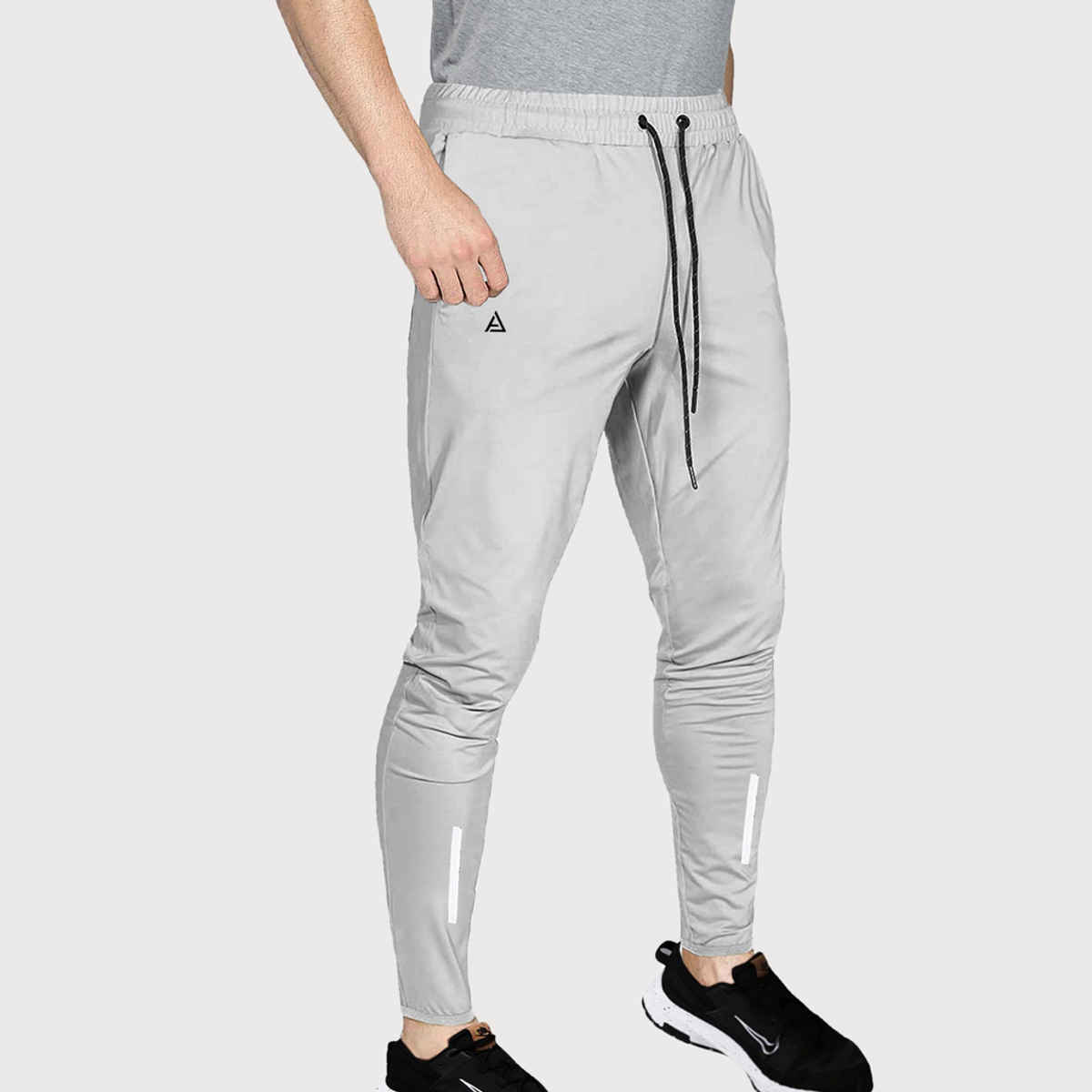 Avolt Men's Solid Regular Fit Track Pant | Light Grey - XL