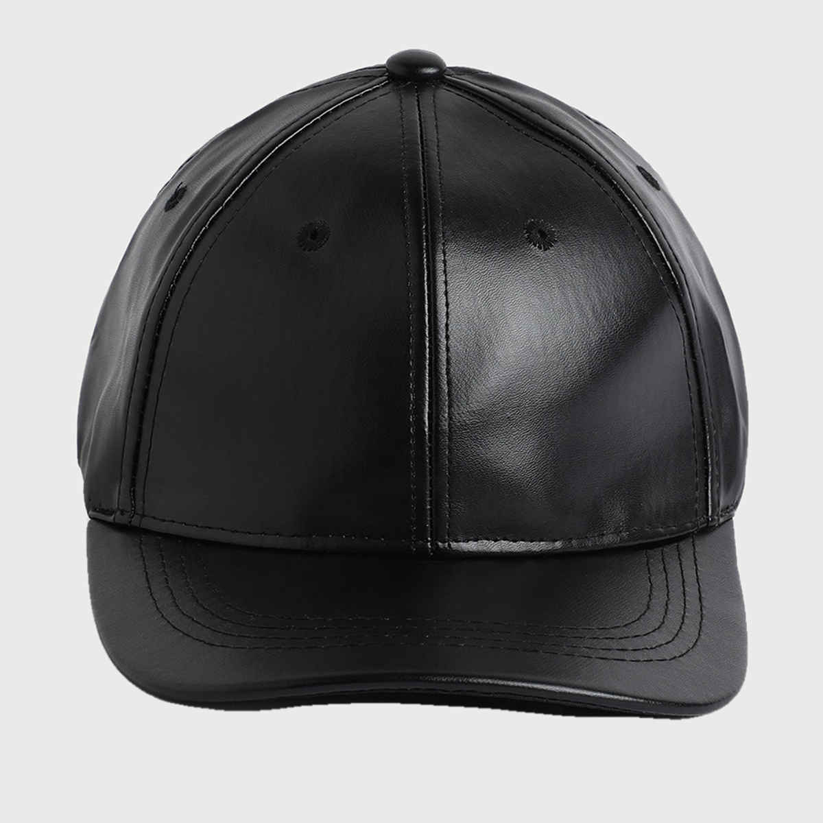 Haute Sauce Women's Solid Polyester Baseball Cap | Black - One Size