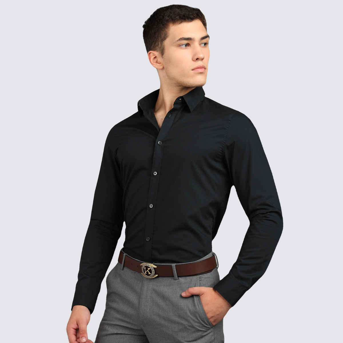 Kaezri Genuine Leather Brown Belt for Men With Imported Buckle | Kzbrddgb 36