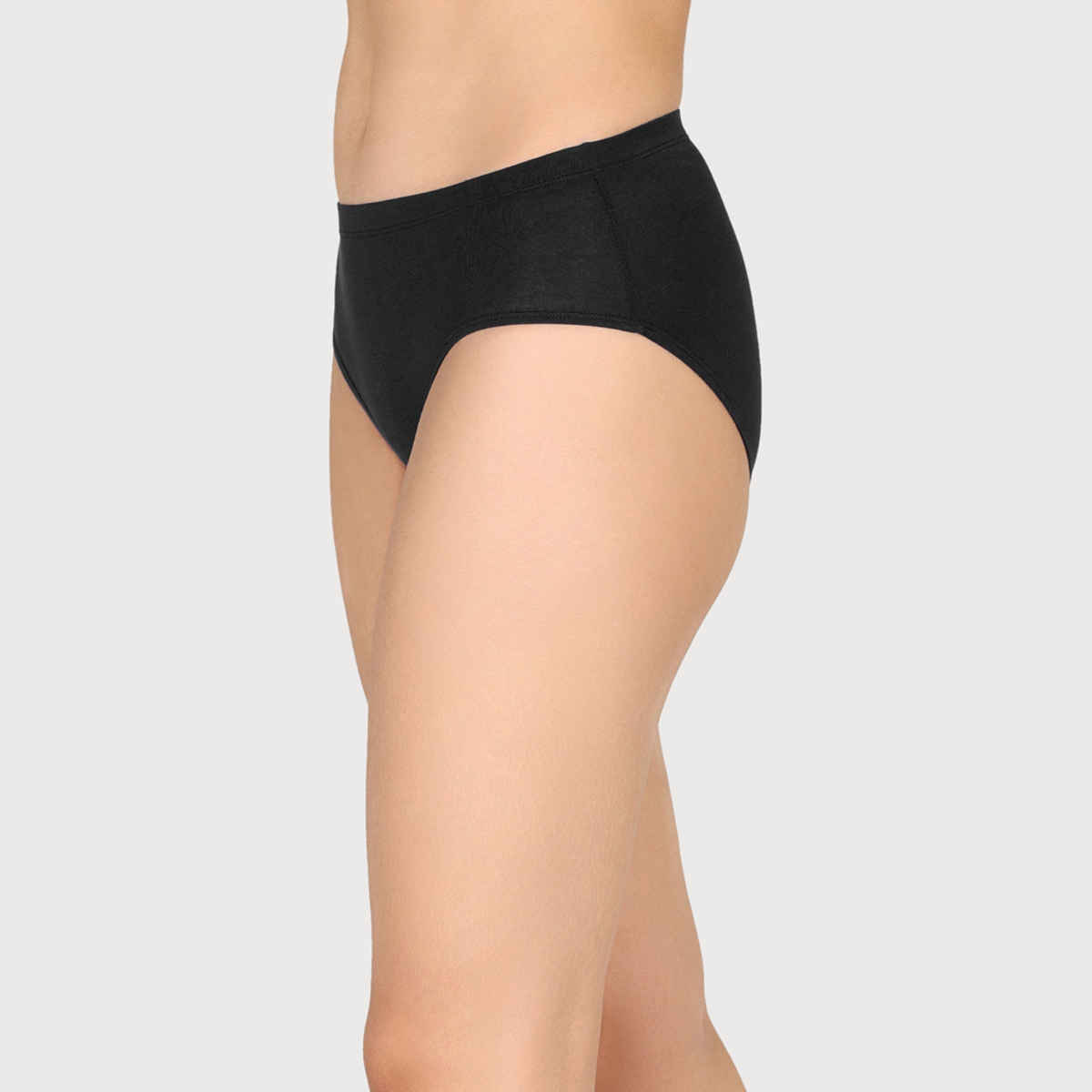 Zivame Women's Full Coverage Medium Rise Hipster Panty | Anthracite - 2XL