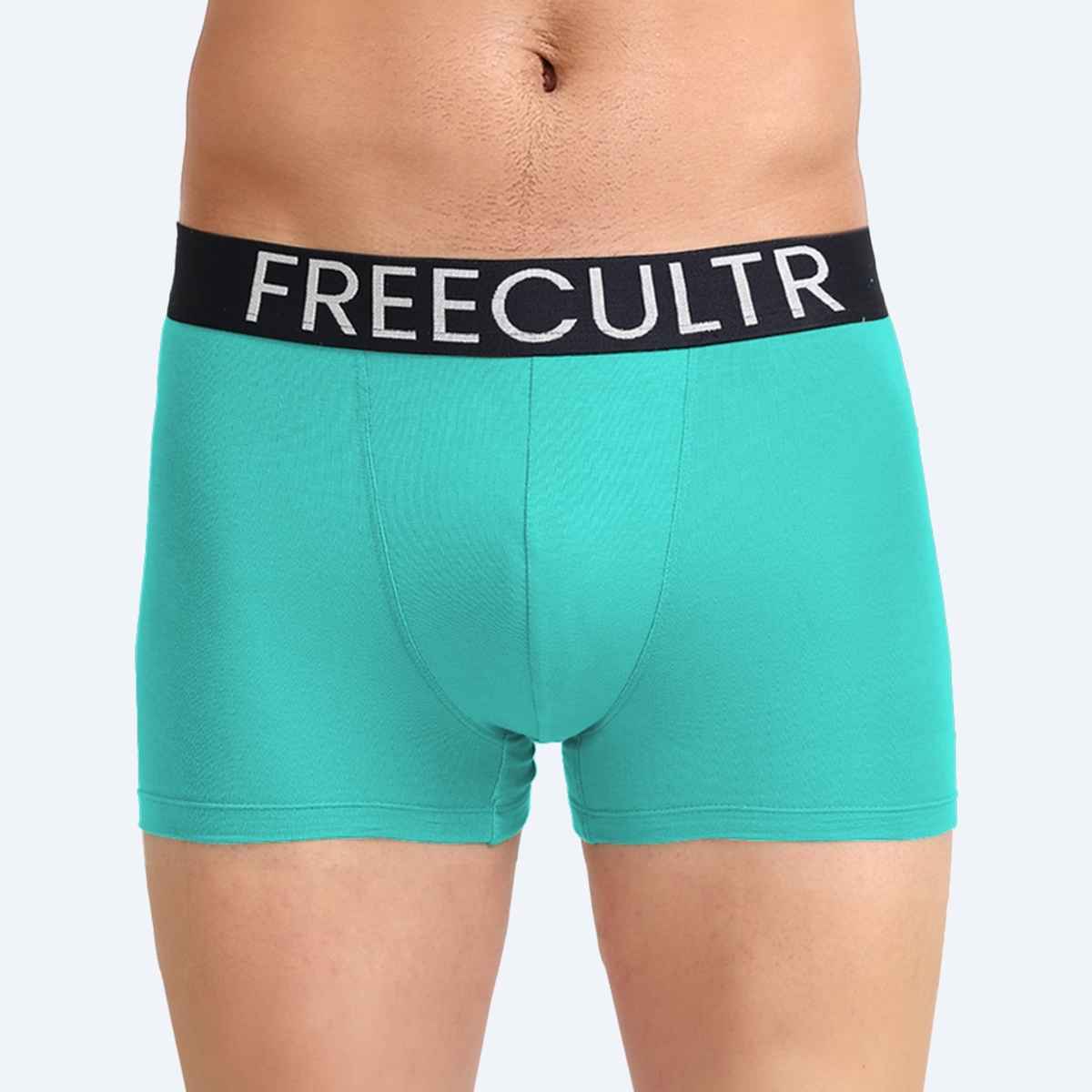 Freecultr Men's Underwear Organic Cotton Trunk - Pack of 1 Holly Green - S