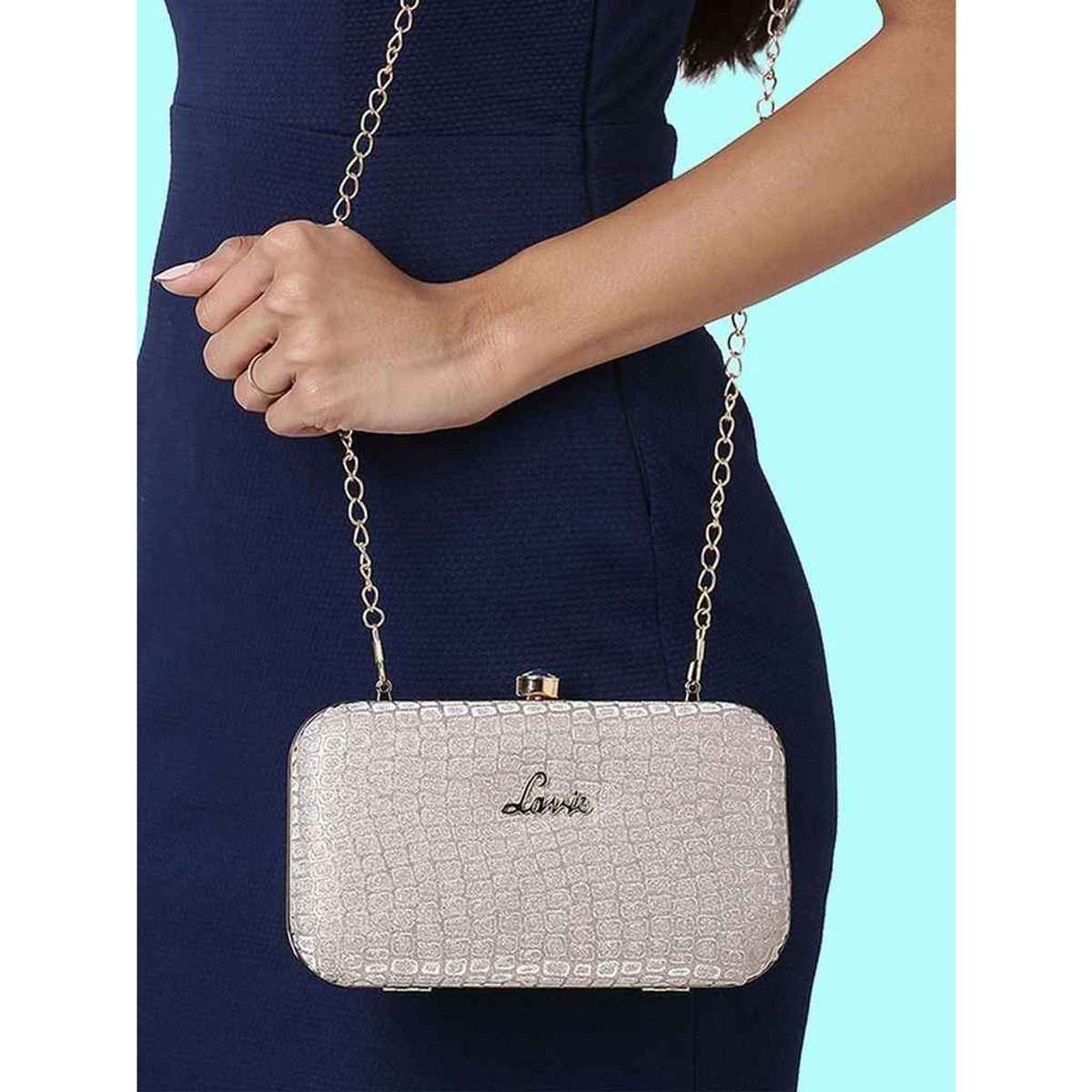 Lavie Women's Tinsel Frame clutch | Pink