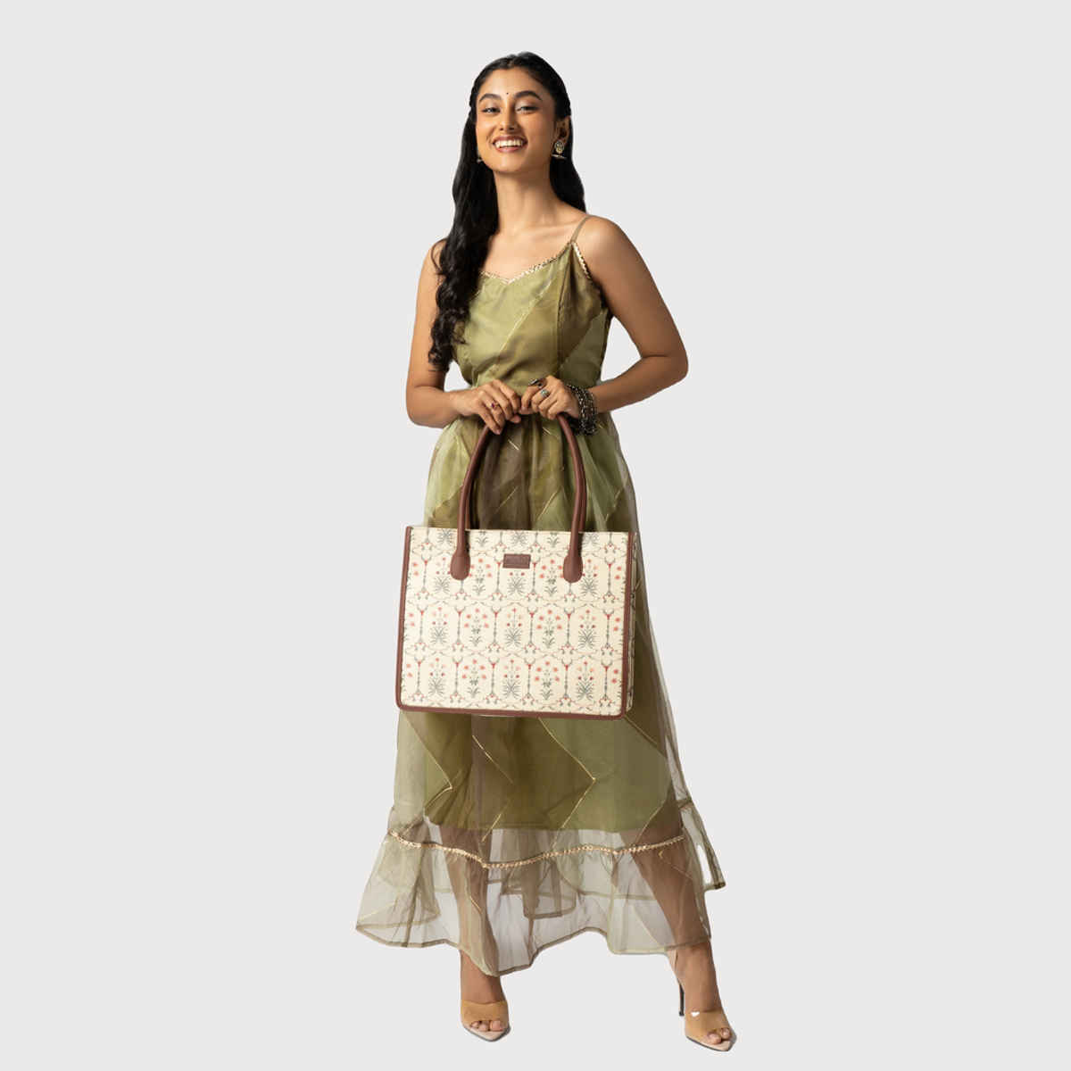 ZOUK Taj Nakashi Book Tote Bag for Women|Embroidered Handcrafted|Large Shoulder Bag |Designer Purse