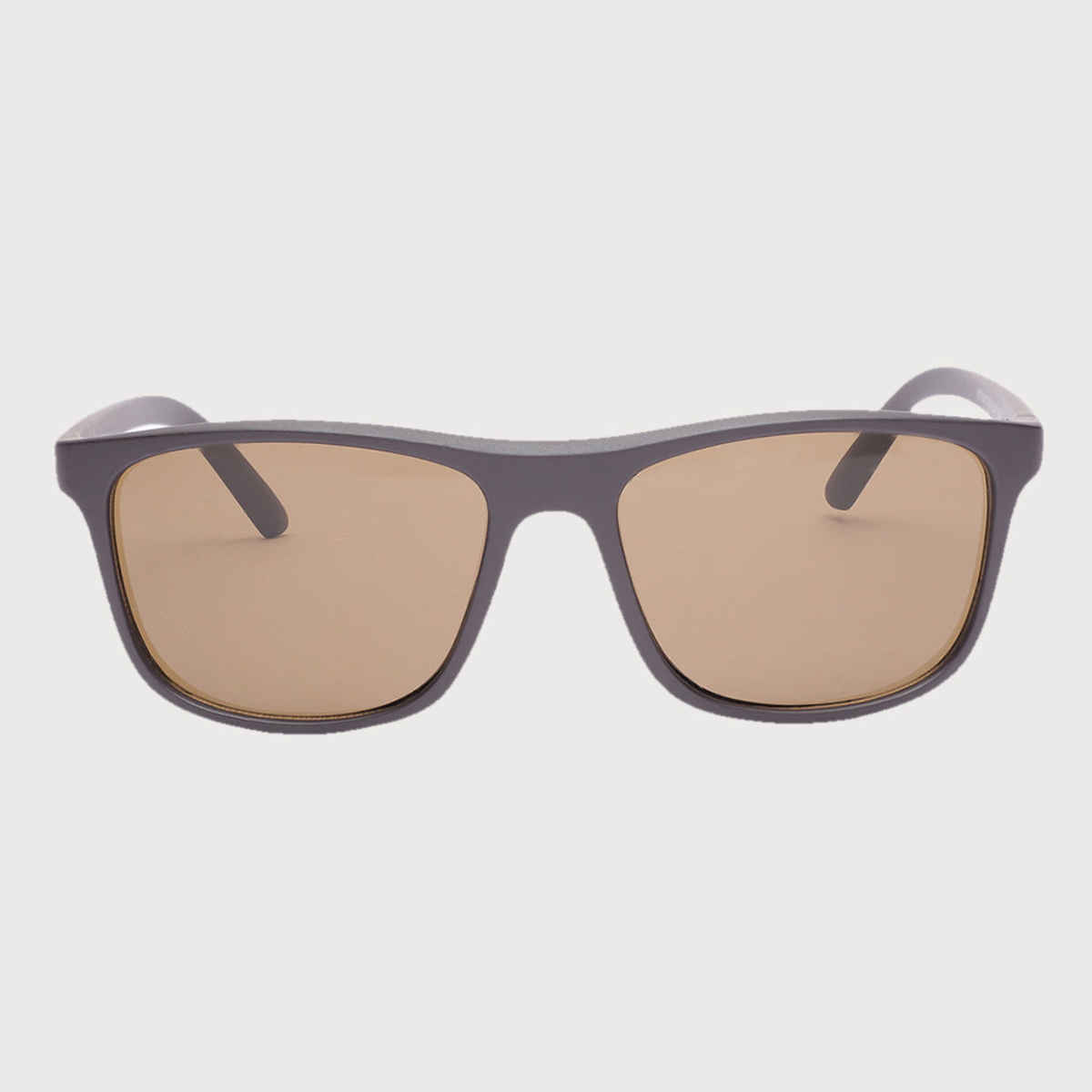 Specsmakers Unisex Solid Square Sunglasses | Brown - M