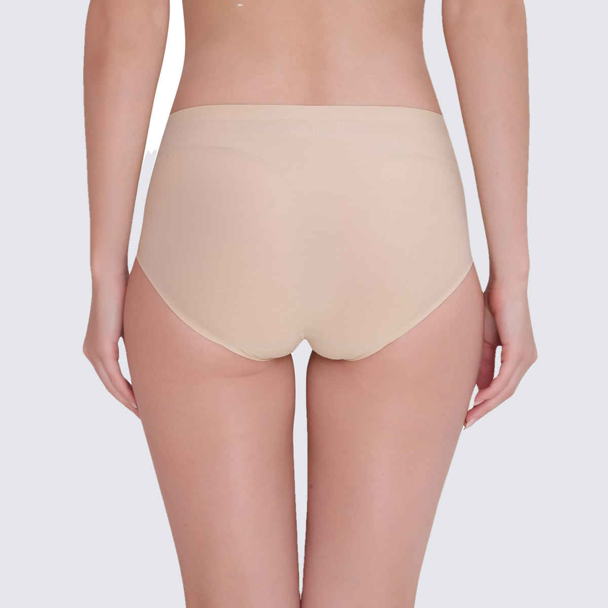Plumbury Women s Seamless Hipster Panty | Pack Of 2 | Black-Beige - XL