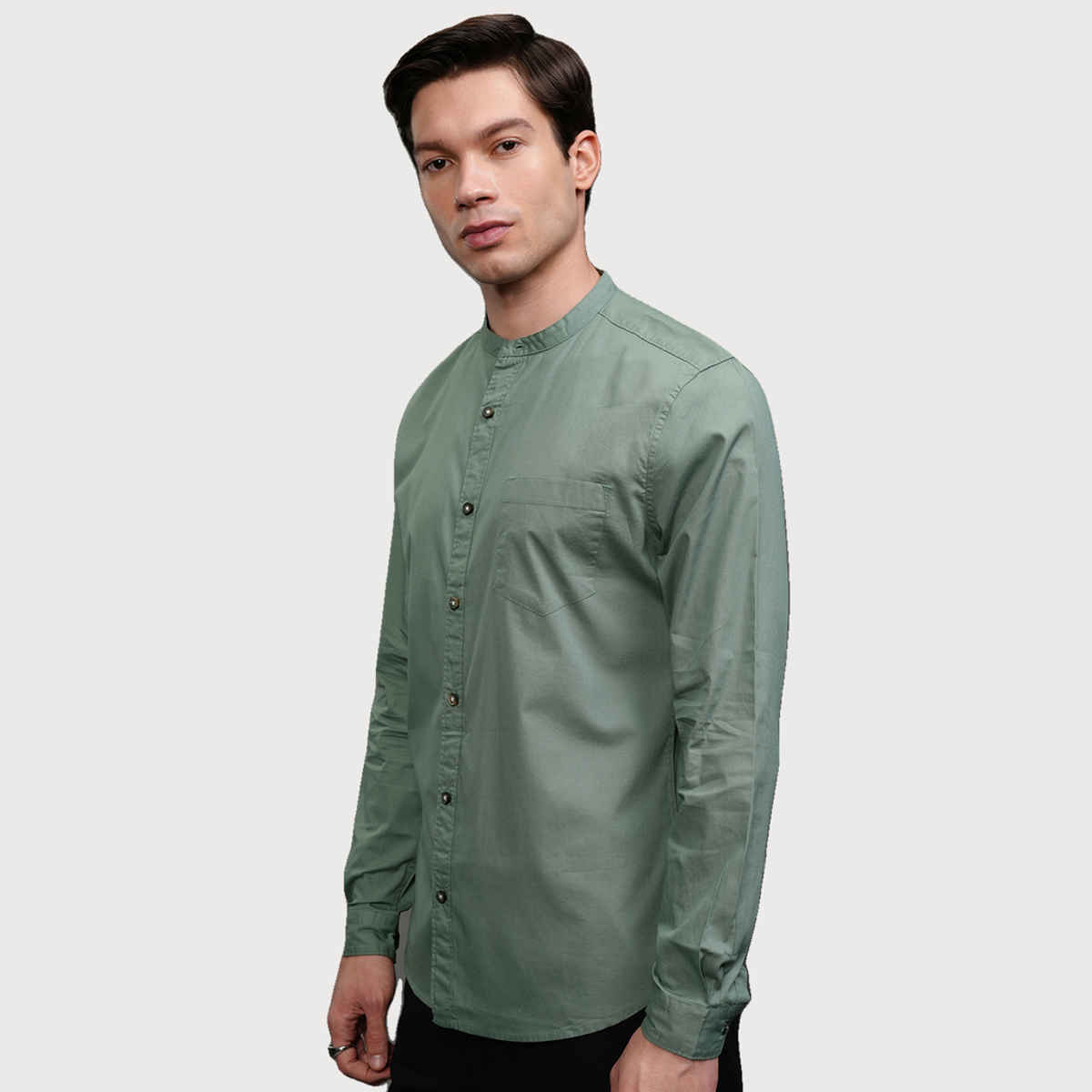 HIGHLANDER Men's Slim Fit Casual Shirt | Teal Blue - L