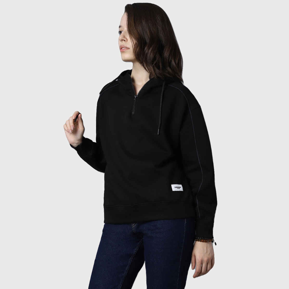 High Star Women's Hooded Pullover Sweatshirt | Black - S