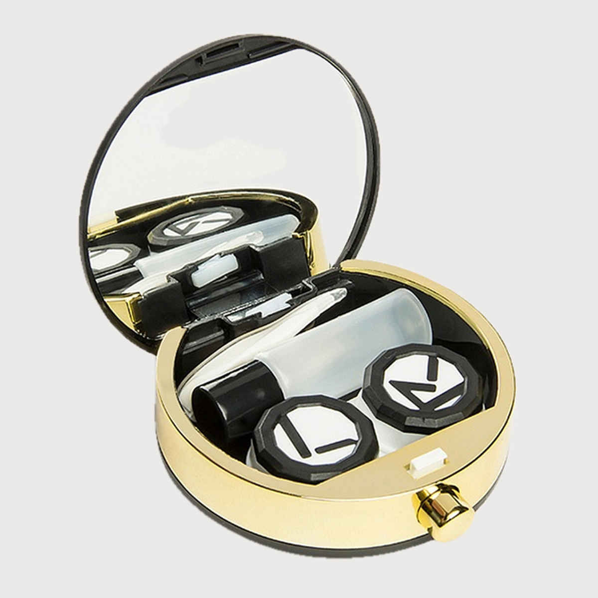 Aqualens Contact Lens Designer Case - Black | Round