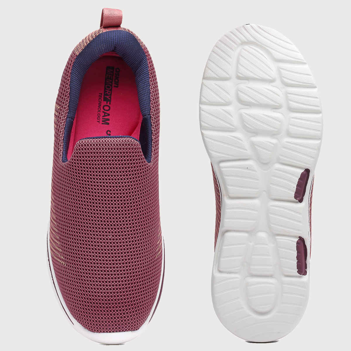 Asian Women s Firefly-111 Mauve Navy Slipon Shoes | UK-8