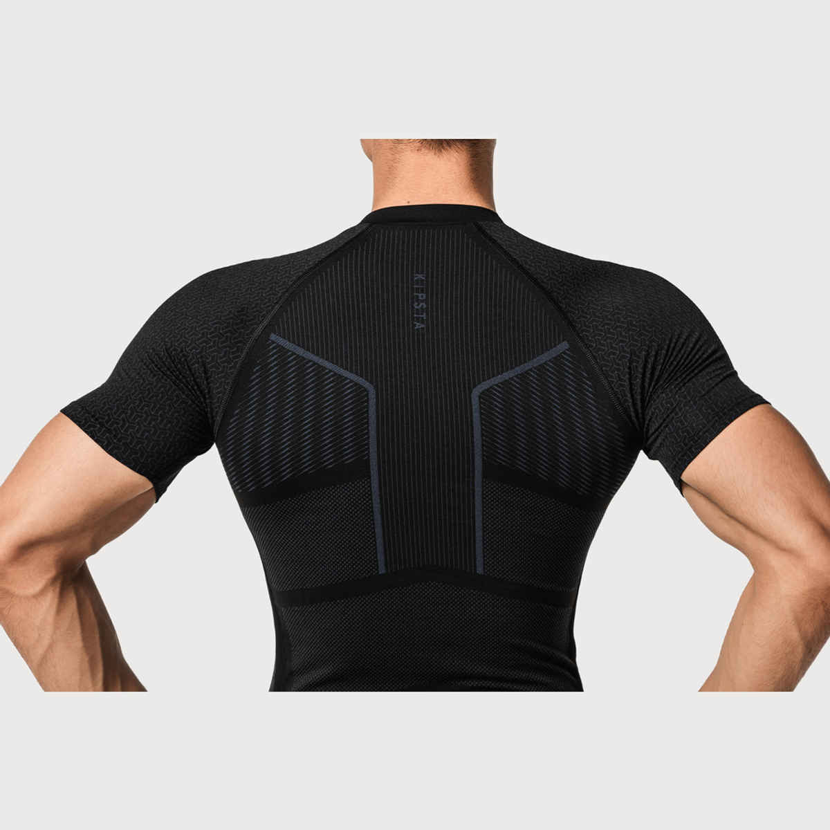 Decathlon Kipsta Men's Football Short Sleeve Compression Base Layer T-shirt | Black | S