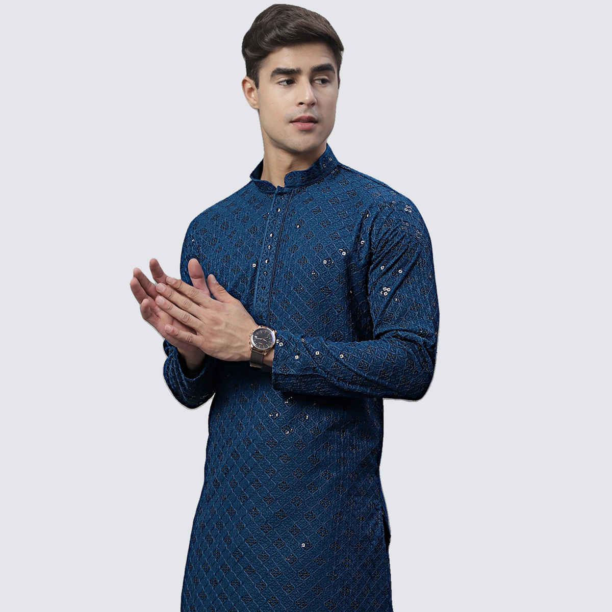 Jompers Men's Kurta | Ko 695 | Peacock - M