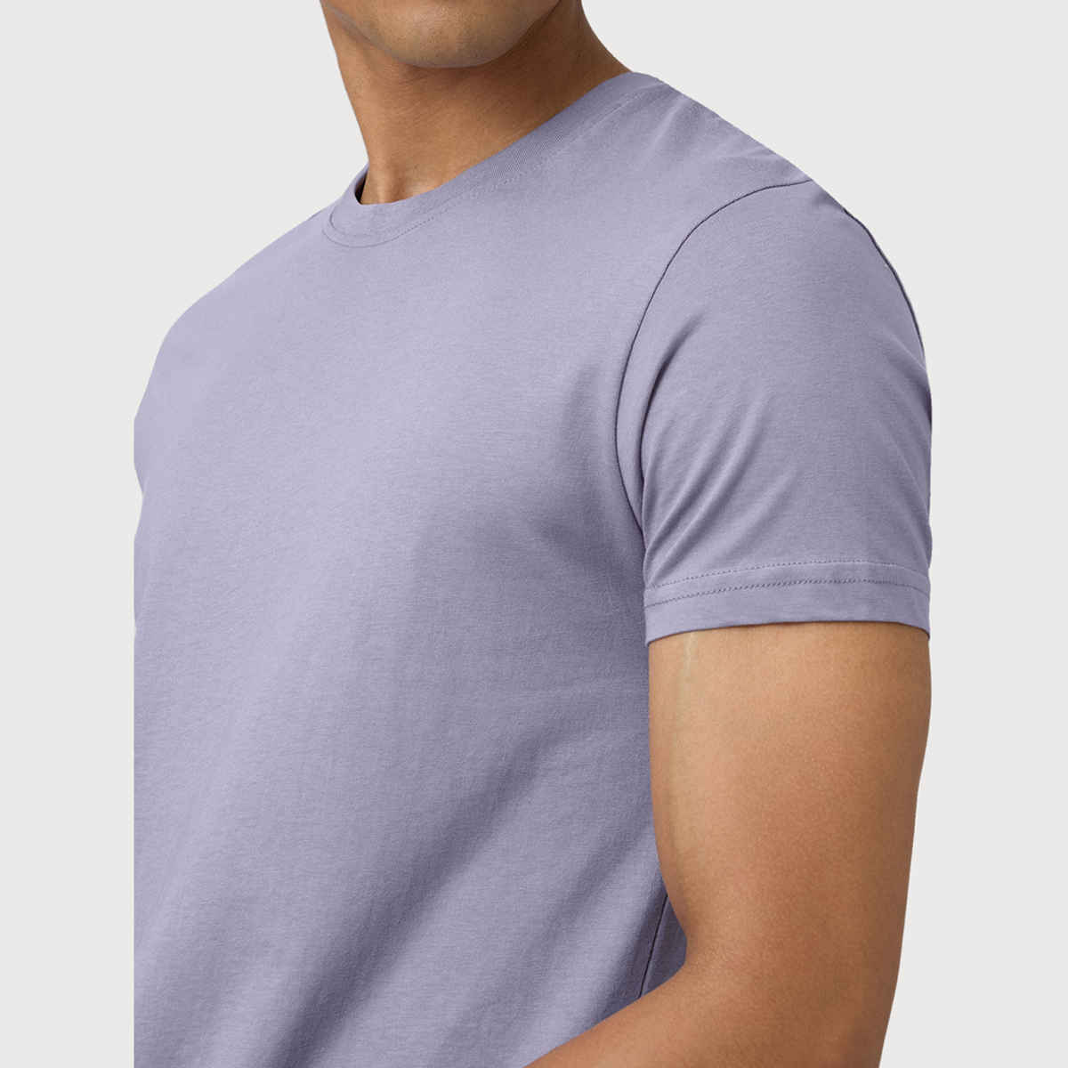 XYXX Pace Round Neck T-shirt - Misty Lilac | Super Combed Cotton | S