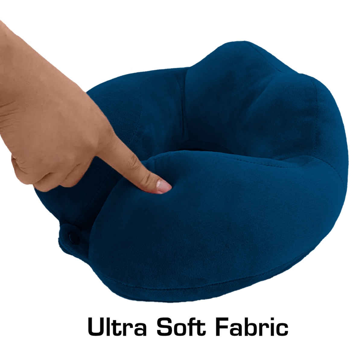 Billebon Unisex Fiber Neck Pillow | Navy Blue