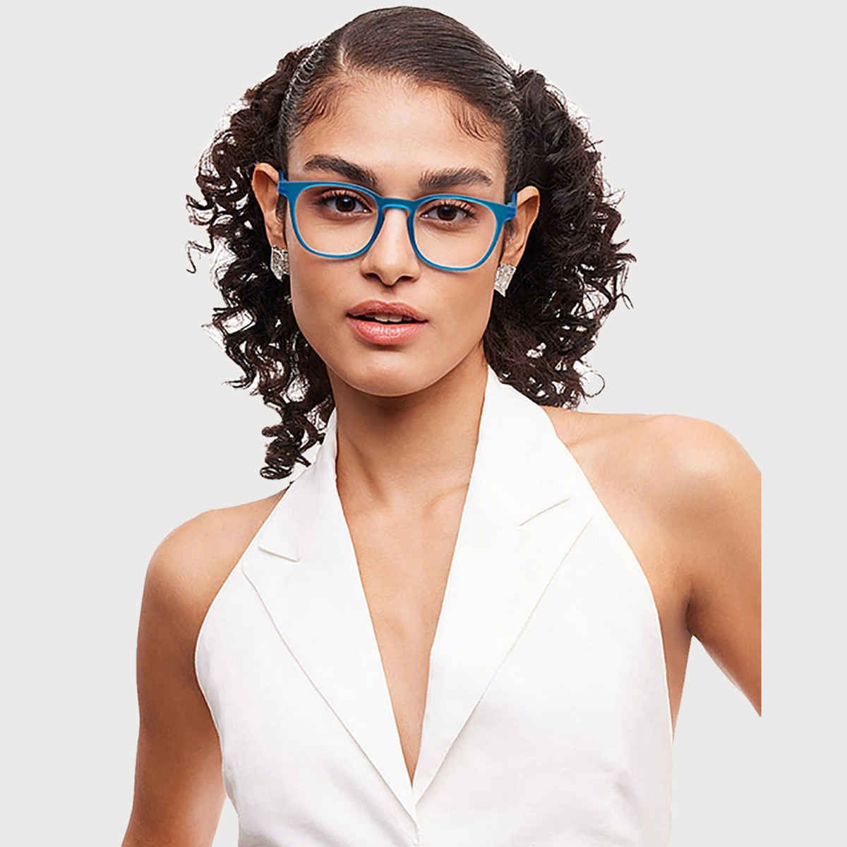 Lenskart Hustlr Unisex Computer Glasses | Blue Sky - M