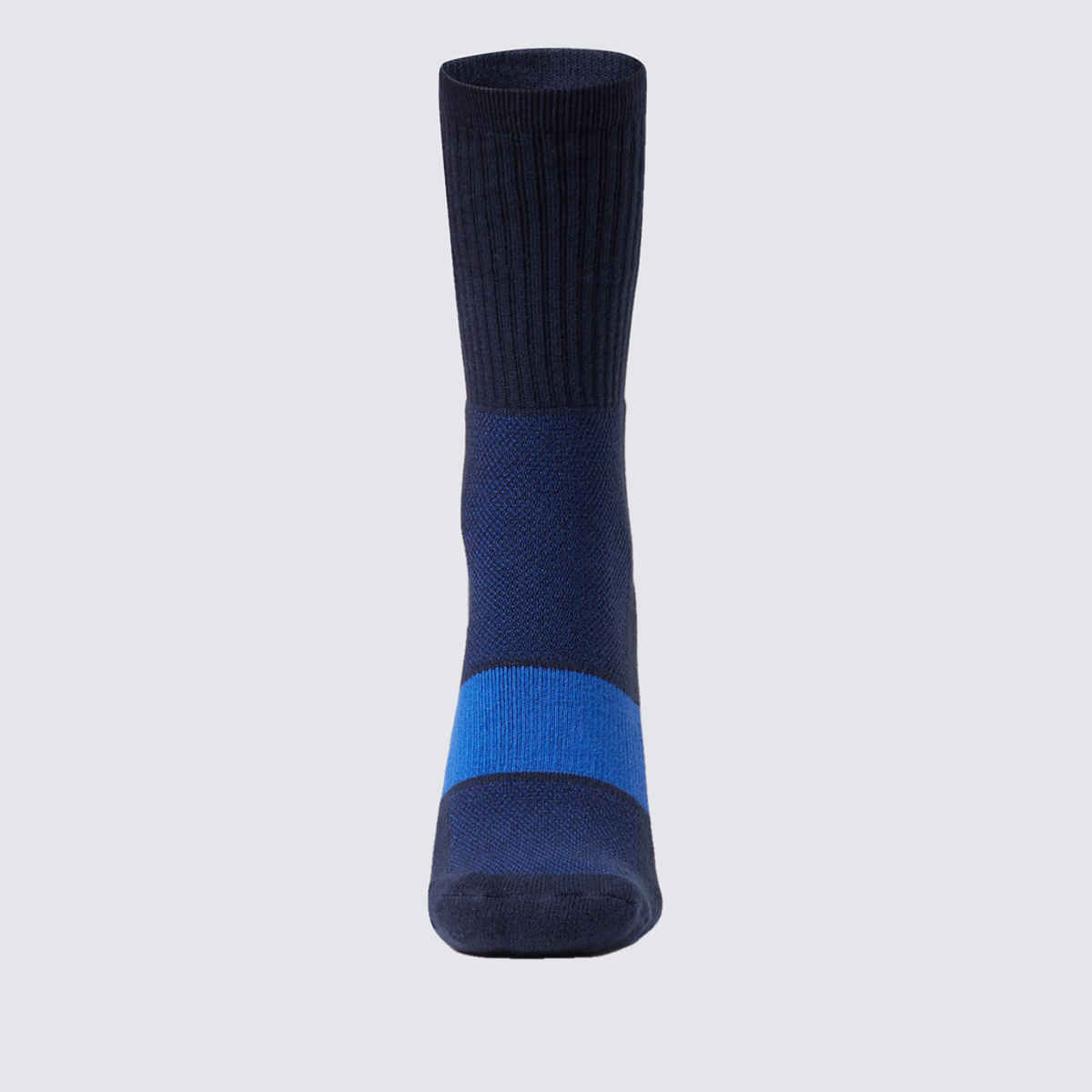Wildcraft Unisex Patterned Organic Cotton Crew Length Socks | Blue - Free Size