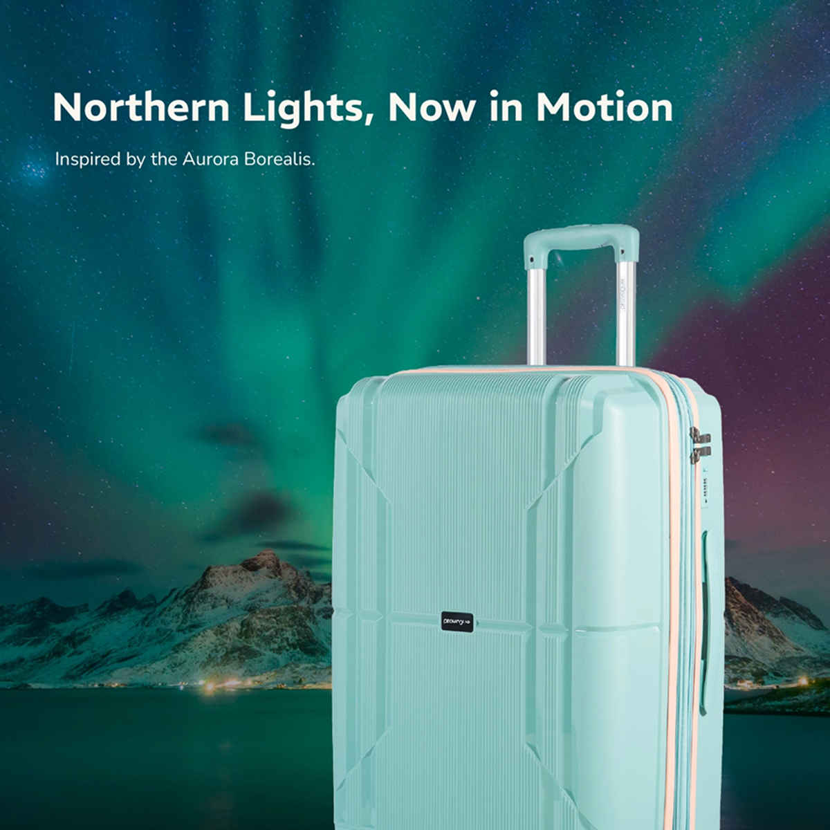 Provogue Lumina Hard-Sided PP Cabin Luggage Trolley Bag | Turquoise Blue - 55 cm