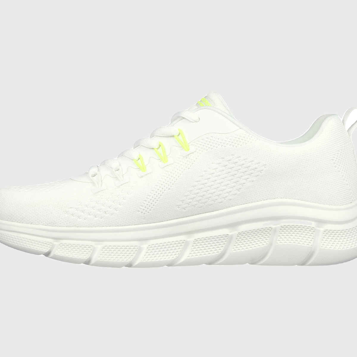 Skechers Mens Bobs B Flex Electric Cool Casual Shoe | Off White (UK 9)