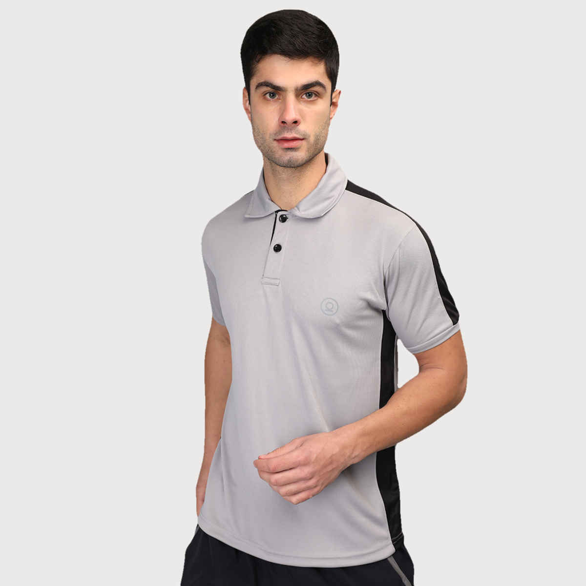 Chkokko Men's Polo Neck Regular Dry Fit Half Sleeves Gym T-shirt | Sand - S