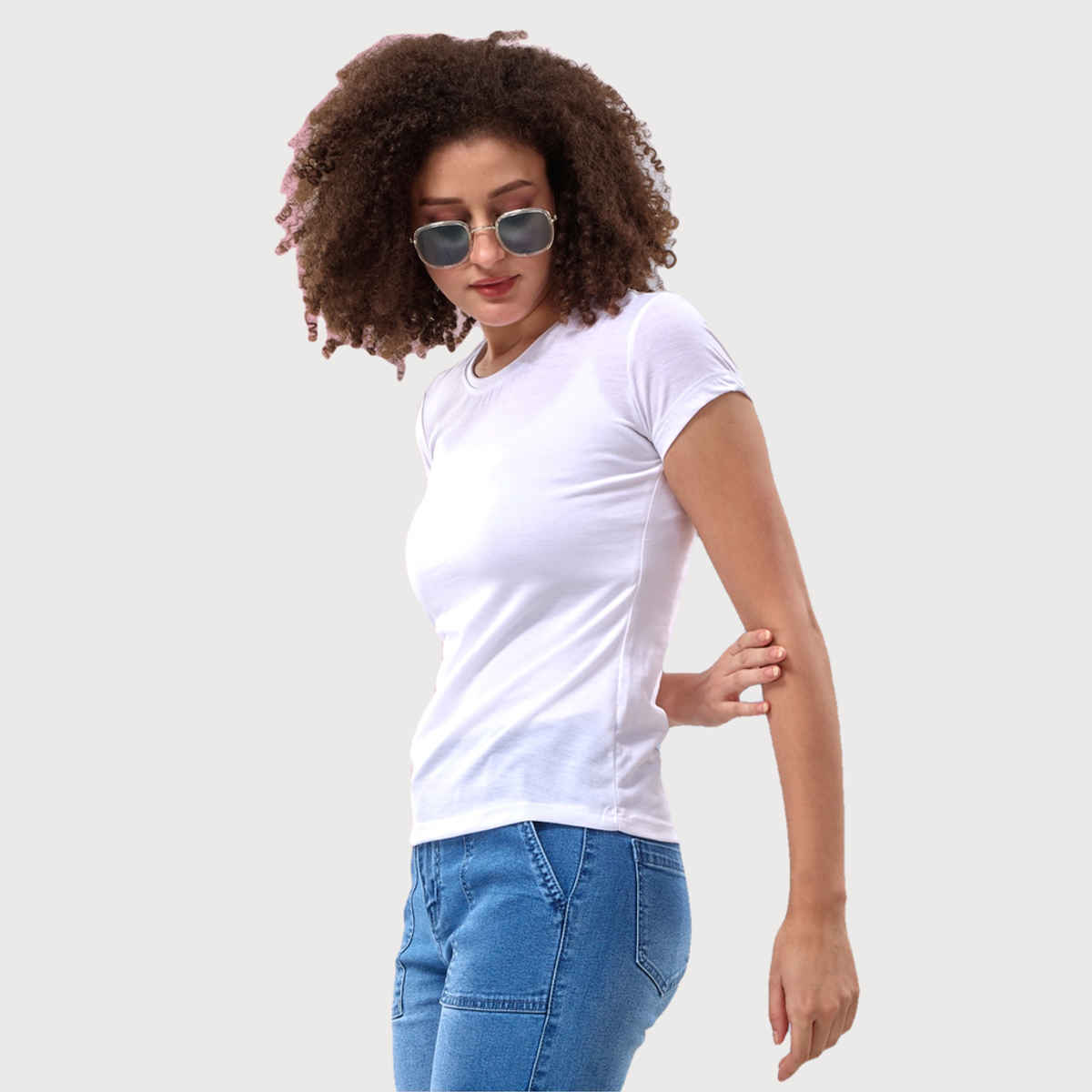 Lux Nitro Women's Round Neck T-shirt | White - M