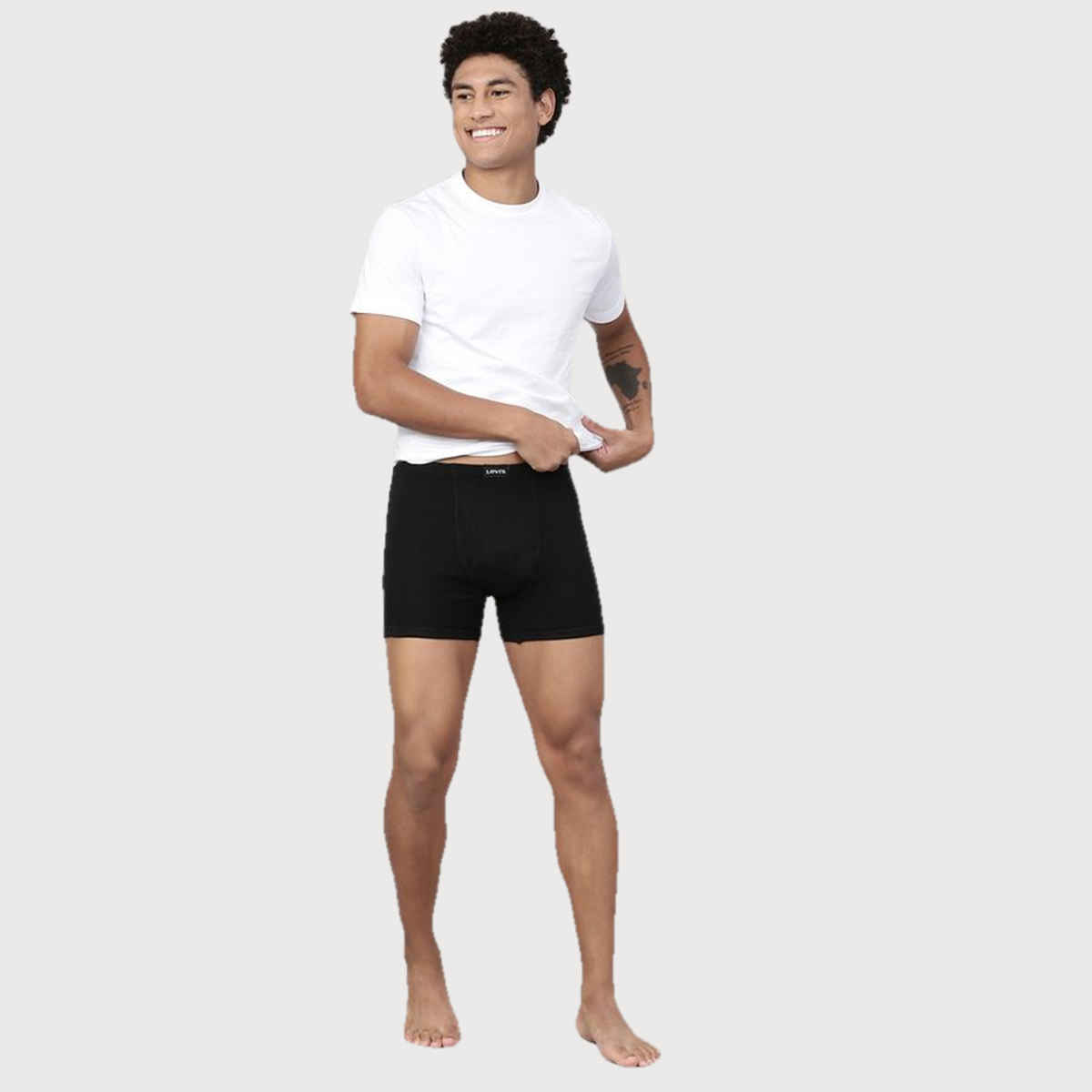 Levi's 010 Men's Comfort Boxer Brief | Contoured Double Pouch | Black | L