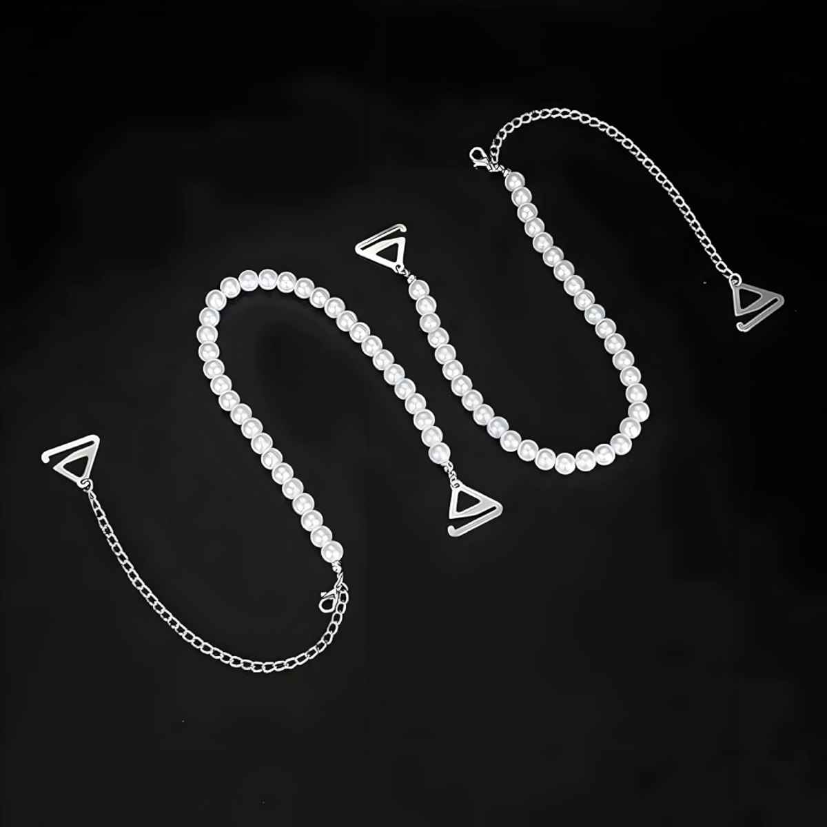 Dunberry London Women Adjustable Pearl Bra Straps | Non-Slip | Pearl White-FS