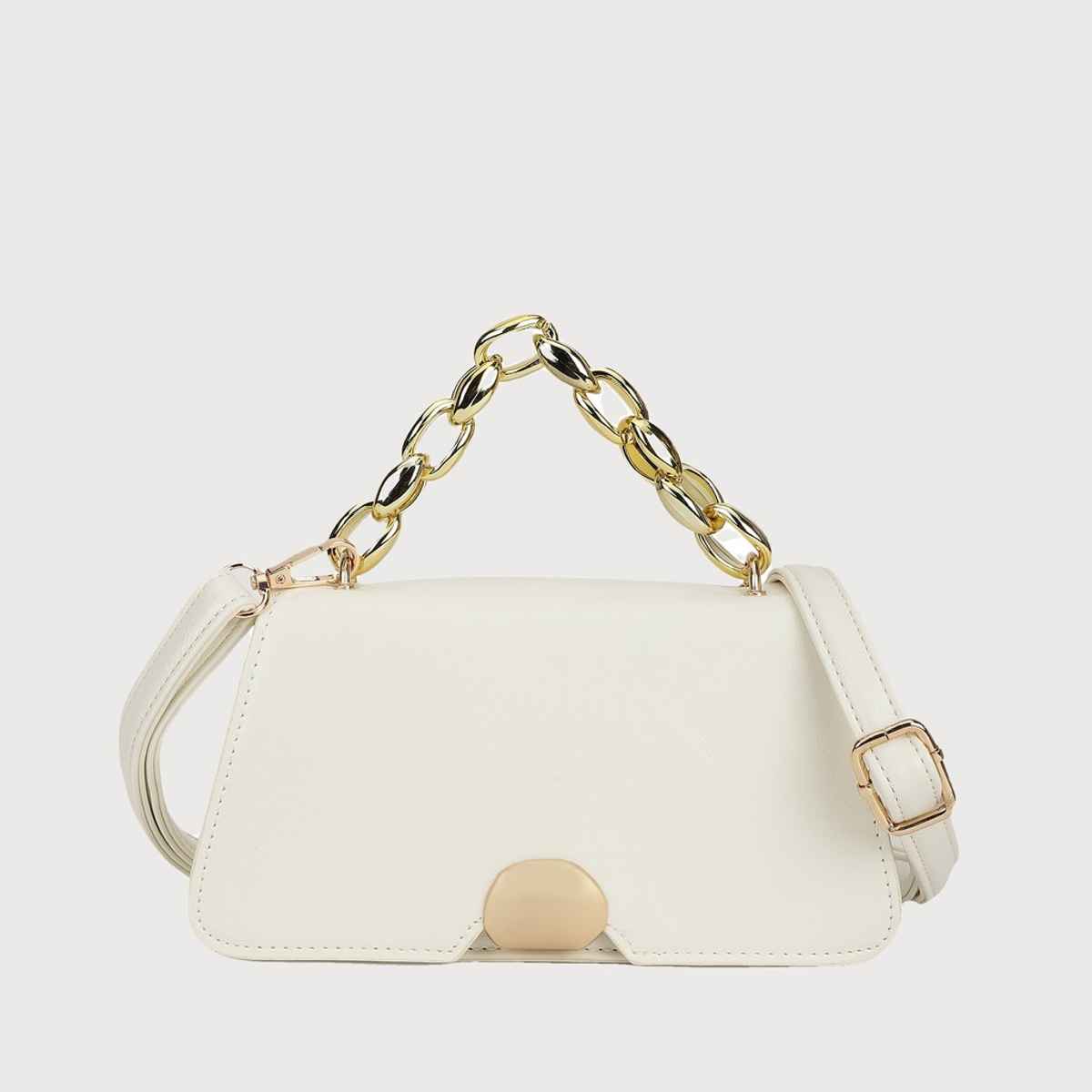 Fastrack Women's Croc Textured Sling Bag | White