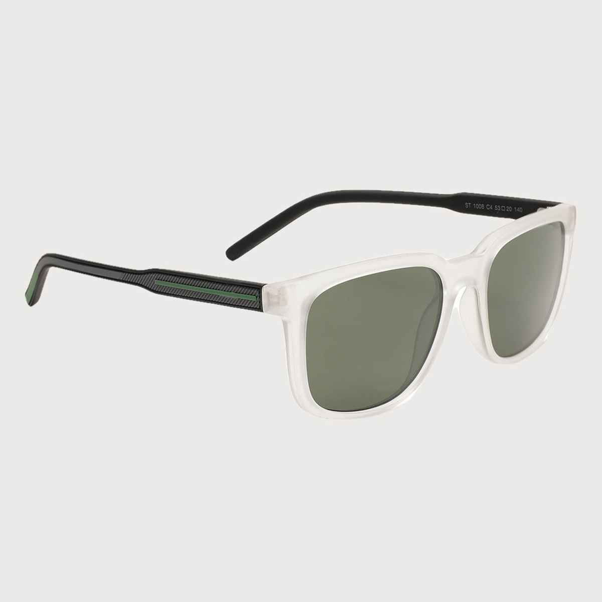 Specsmakers Unisex Solid Plastic Sunglasses | White - M