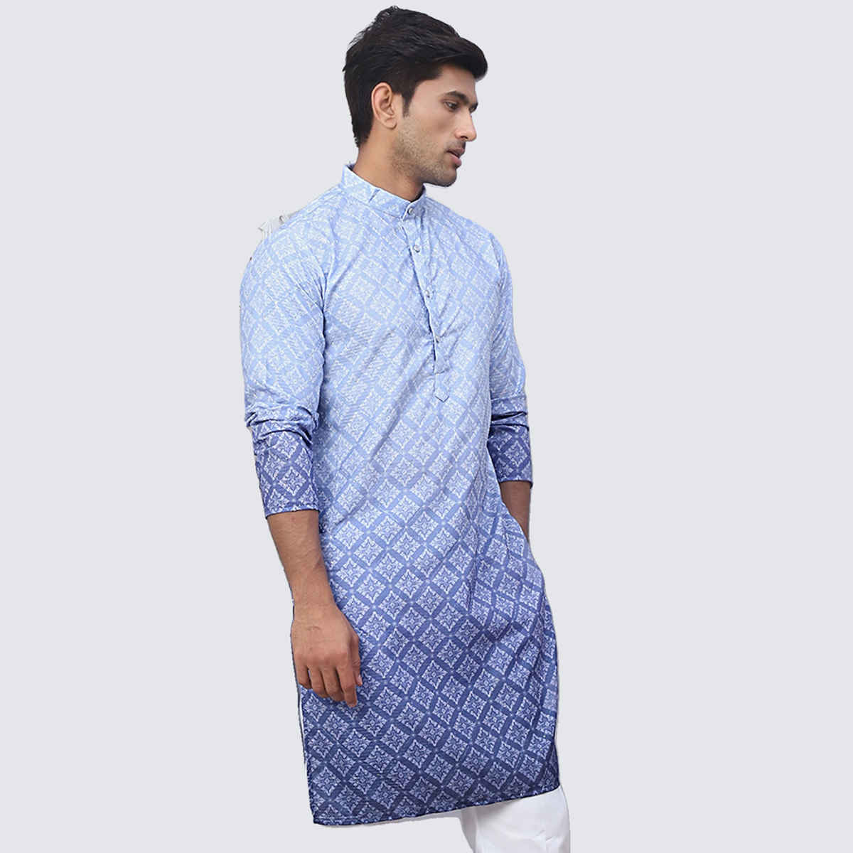 Jompers Men Kurta Only Ko 5074Blue S