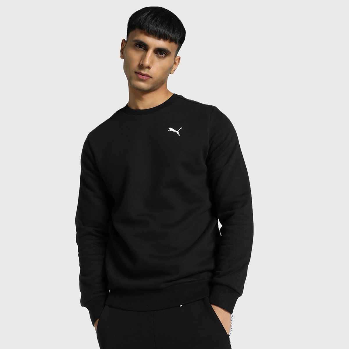 Puma Men's Sweatshirt Crew-Neck - Black | L