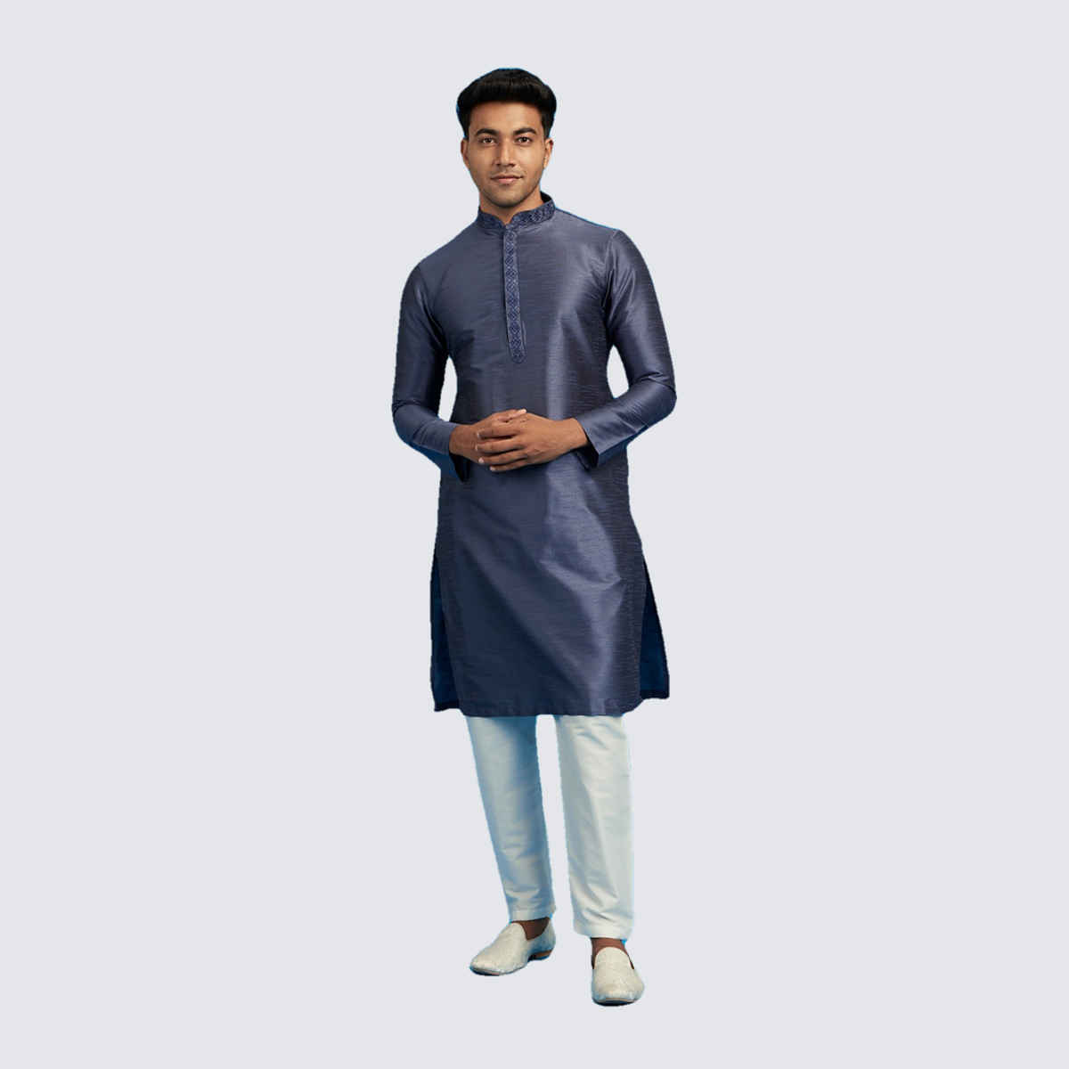 Diwas By Mayavar Men's Skyline Kurta | Radiant Dark Blue - XL