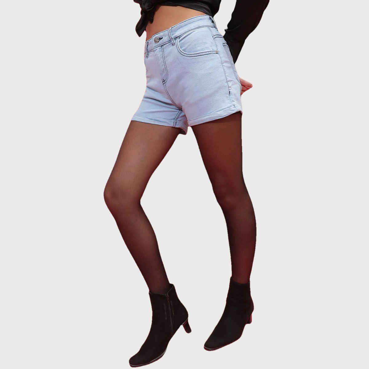 Freehand Women's Light Wash Denim Shorts | Blue - 30