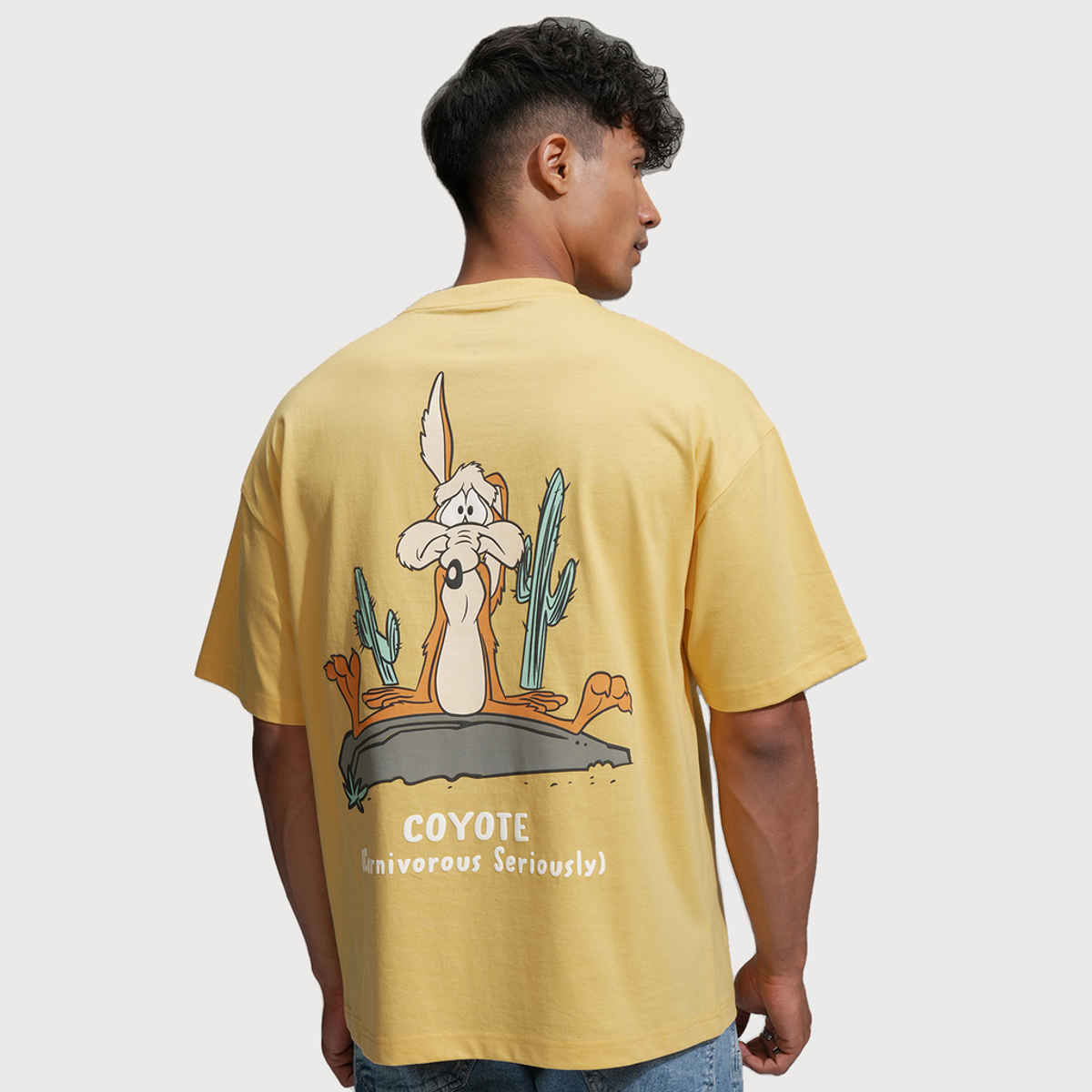 HIGHLANDER Men's Printed Relaxed Fit T-Shirt | Yellow - L