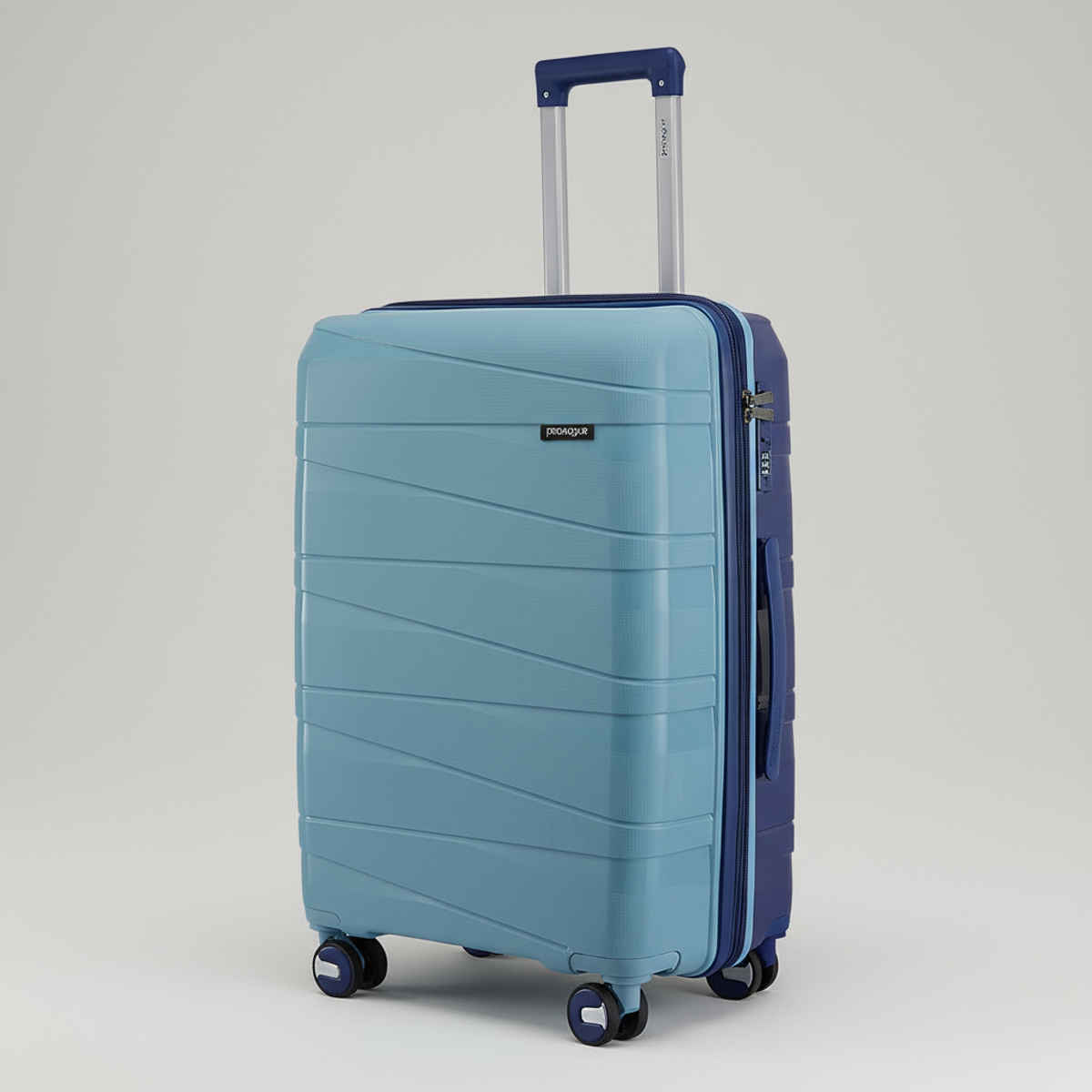 Provogue Azure Hard-Sided PP Large Check-in Luggage Trolley Bag | Saphire-Peacock Blue - 75 cm