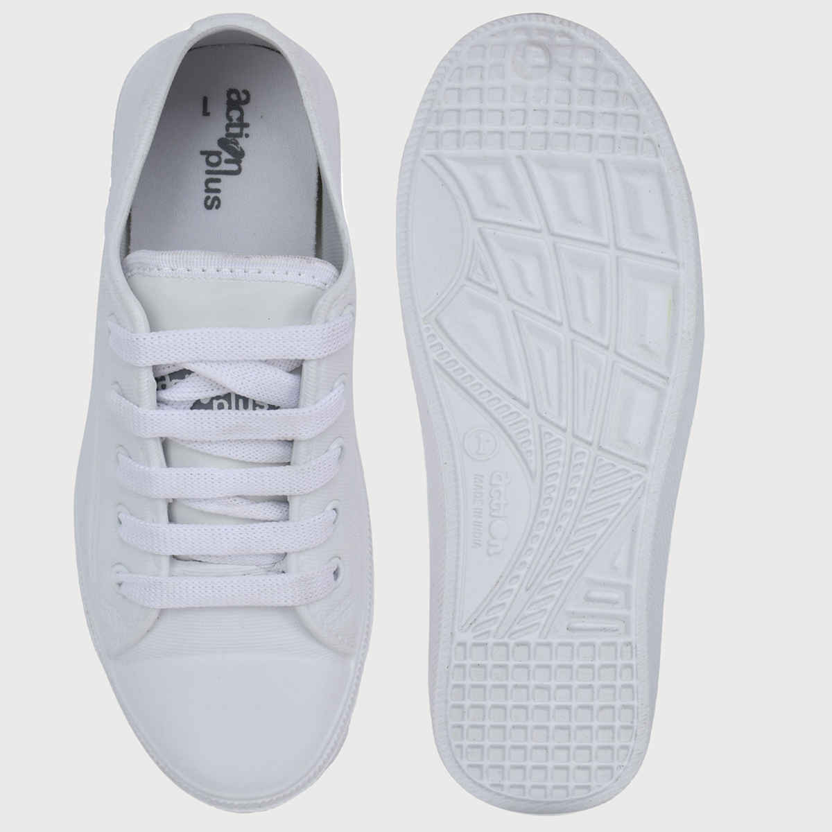 Action Kids School Shoes | AN-05 | White - UK 1