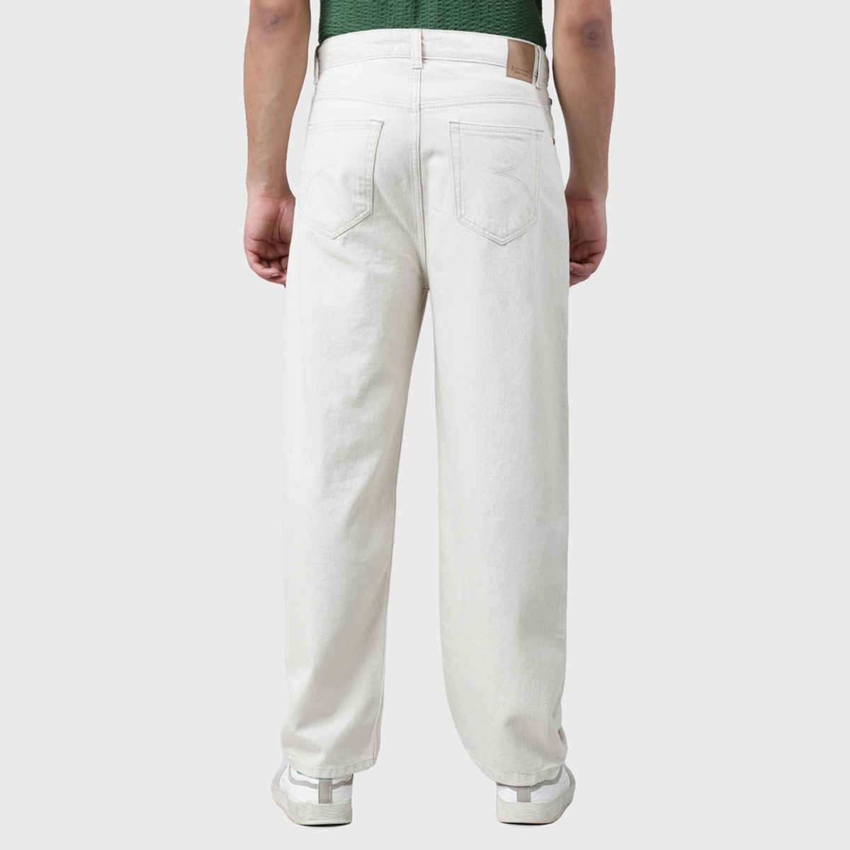 Bene Kleed Men's Baggy Fit Jeans | Ecru 32