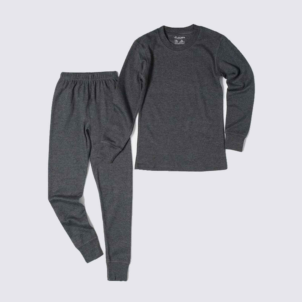 Jockey KT01 Kid's Boy/Girl Super Combed Cotton Rich Thermal Long John | Grey-9-10 Yr