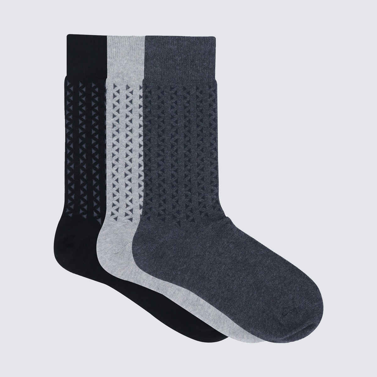 SocksXpress by Balenzia Men's Cotton Crew | Black, White, Dark Grey