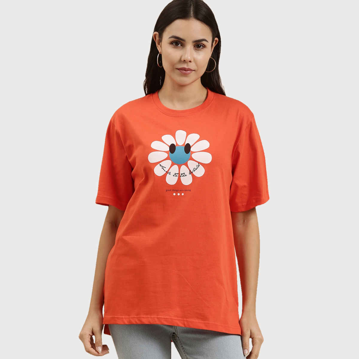 Difference of Opinion Women T-shirt - Orange | Classic Fit | XL