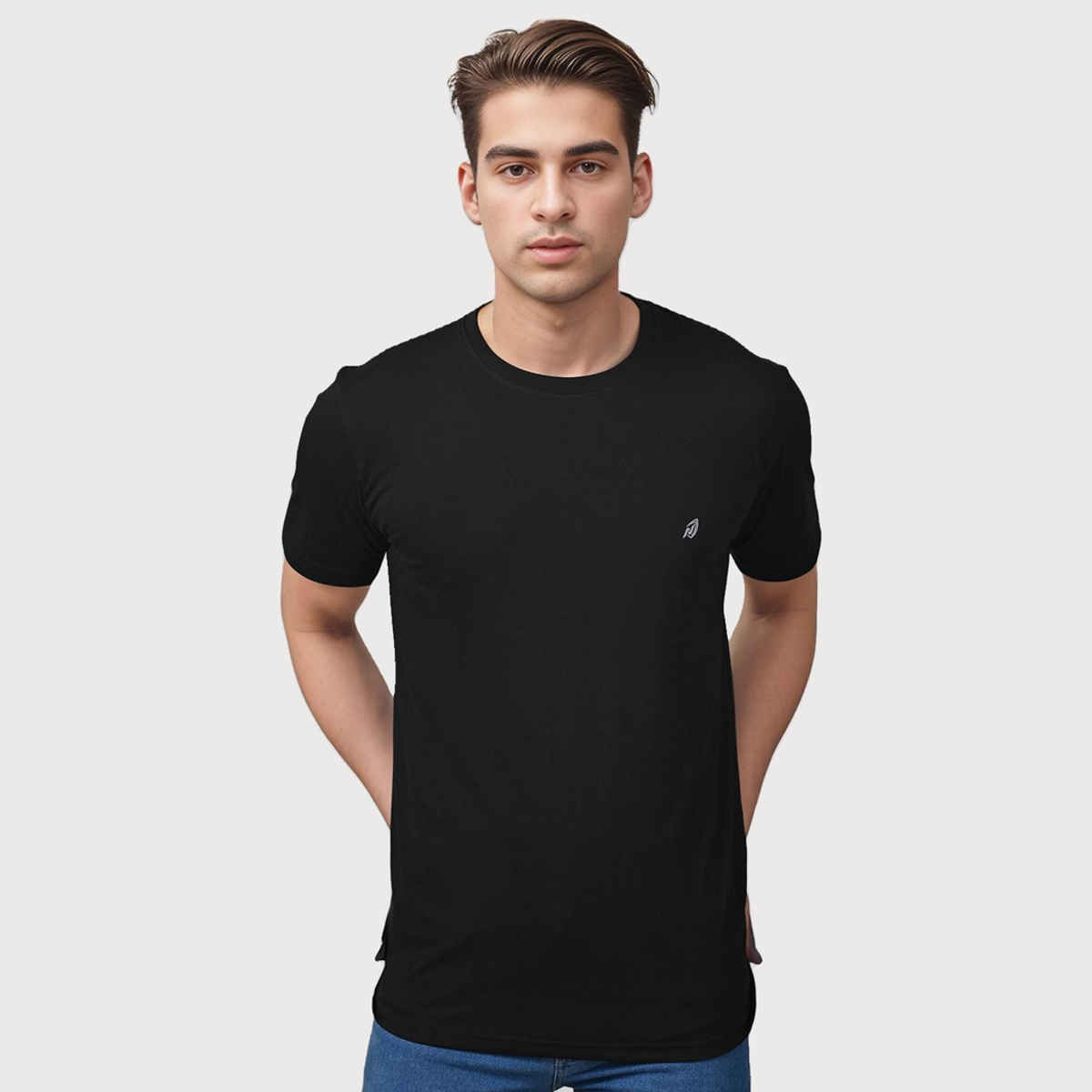 Lux Nitro Men's Round Neck T-shirt | Black - XXL