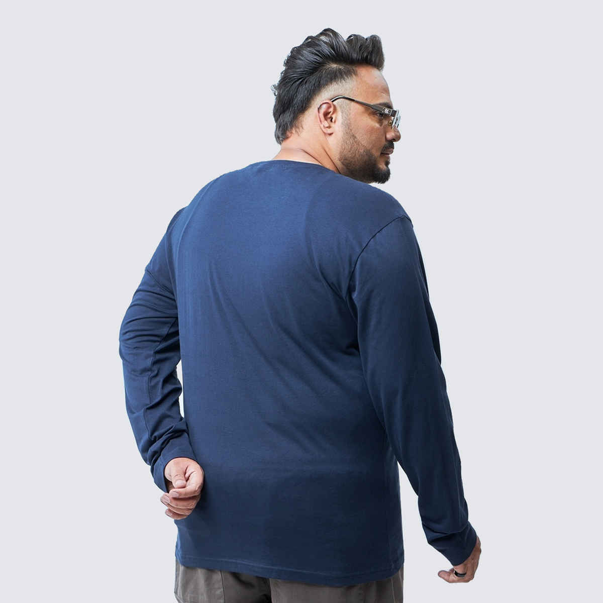 Bewakoof Men's Plus Size T-shirt | Blue - 5XL