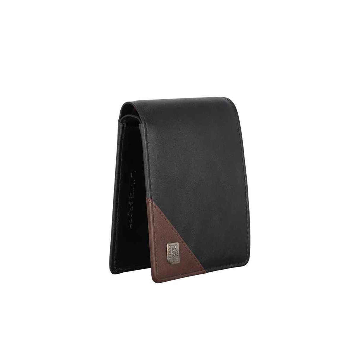 Lavie Sport Men's Solid Artificial Leather Bi-Fold Wallet | Black - One Size