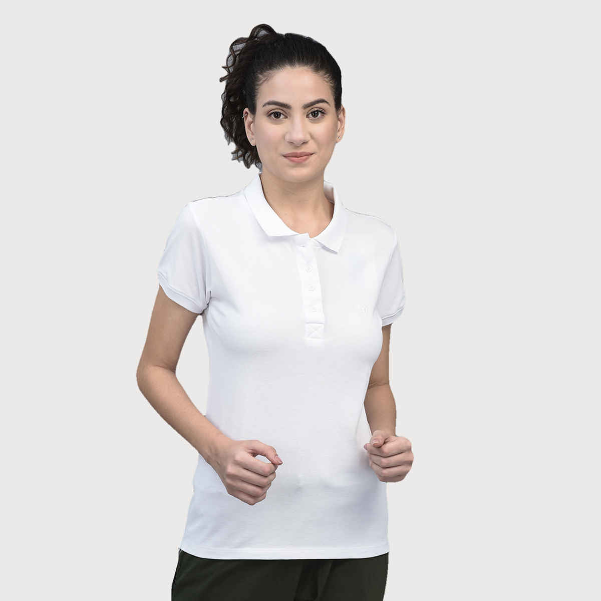 Dollar Women Polo T-shirt - White | Premium Cotton | S