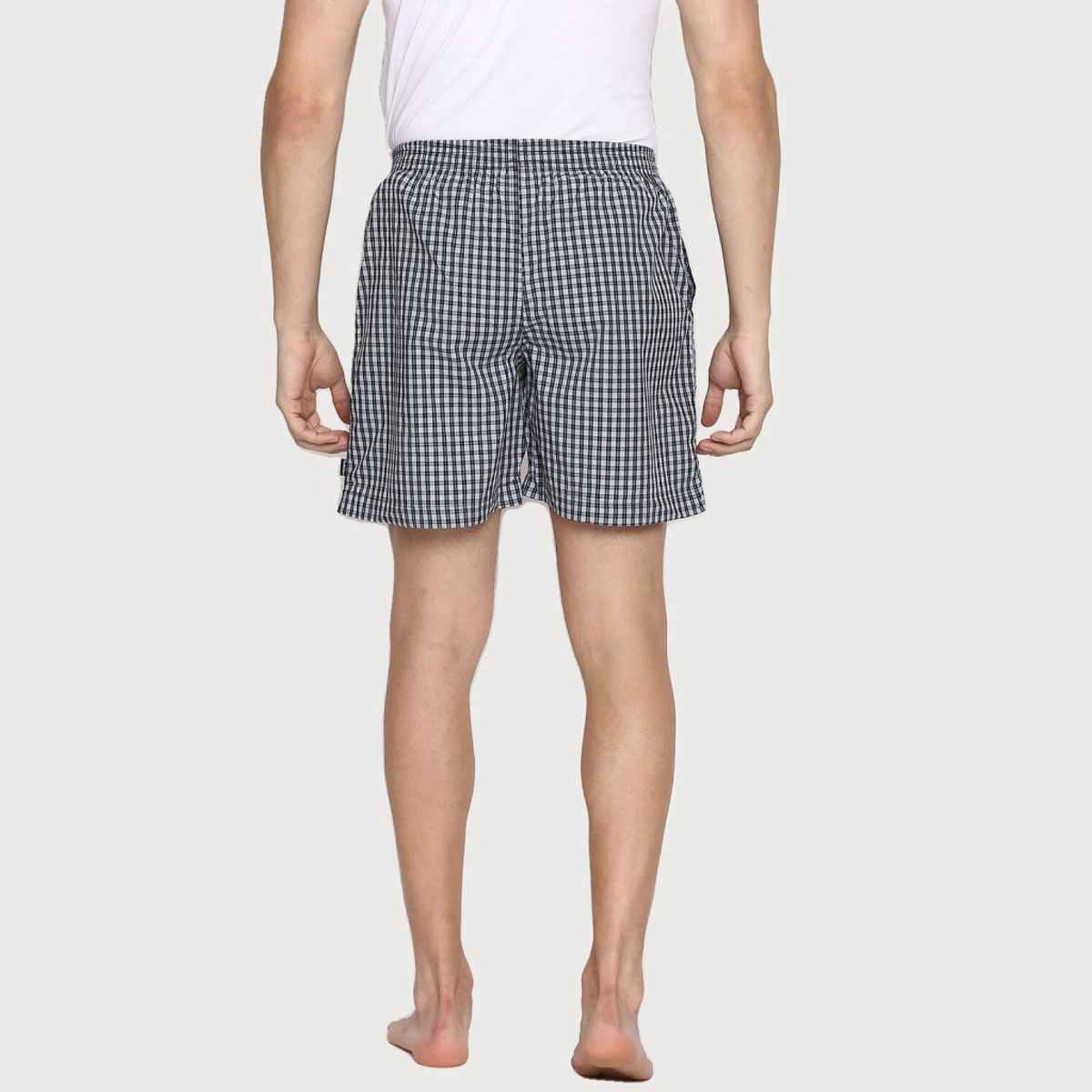 Van Heusen Apparel Men Combed Cotton Assorted Checkered Boxer Shorts | M | Pack Of 2