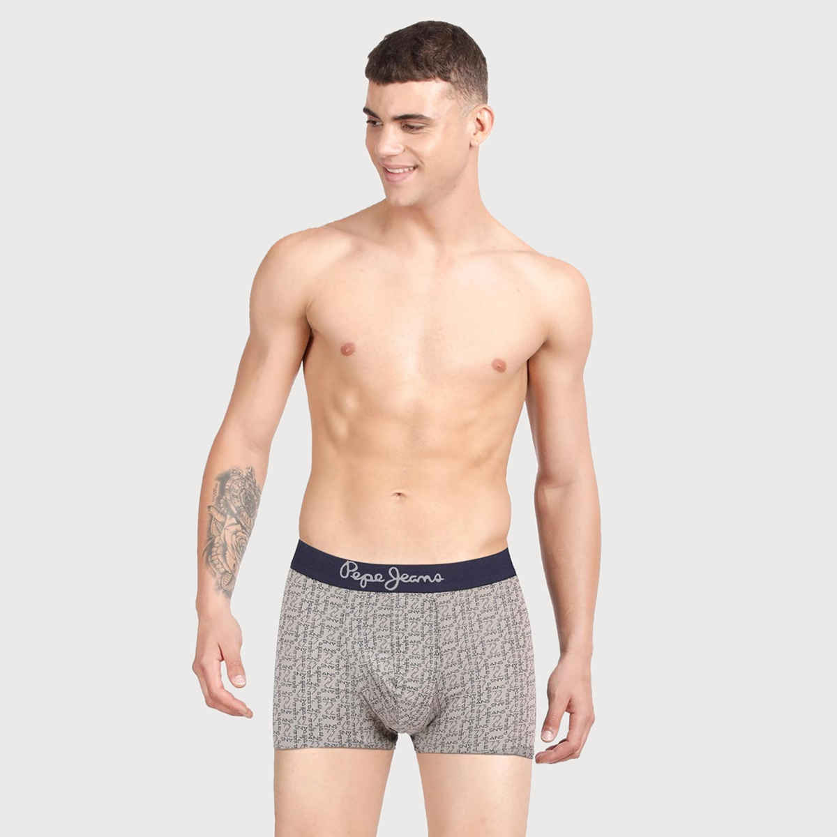Pepe Jeans Mens 100% Cotton Printed Trunk - Pack of 1 (M) Comfort Fit, Soft Fabric, Breathable