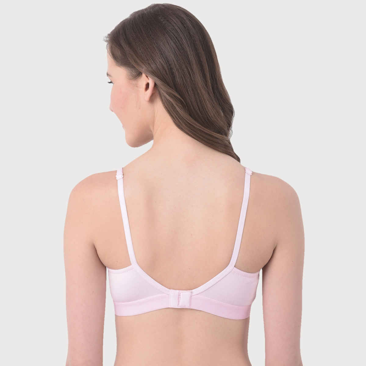 Clovia Non-Padded Non-Wired Full Coverage T-Shirt Bra - Light Pink, Beige | 44C